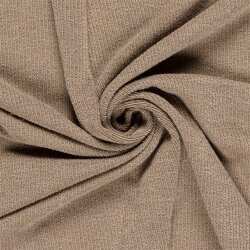 Rippenjersey Lurex Uni - beige meliert