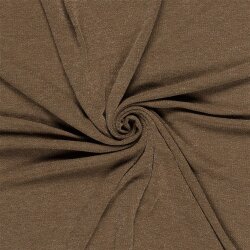 Rippenjersey Lurex Uni - kamelbeige  meliert