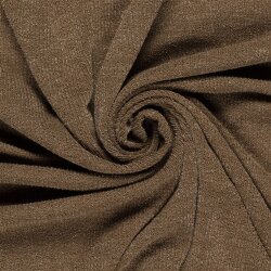 Rippenjersey Lurex Uni - kamelbeige  meliert