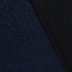 Jacquard Lurex Brokatmuster - blau