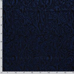 Jacquard Lurex Brokatmuster - blau