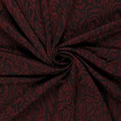 Jacquard Lurex Brokatmuster - dunkelrot