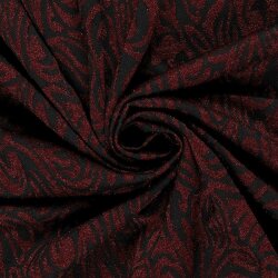 Jacquard Lurex Brokatmuster - dunkelrot