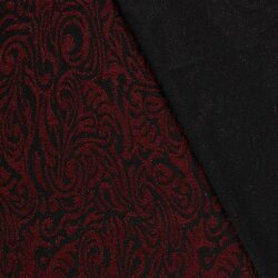 Jacquard Lurex Brokatmuster - dunkelrot