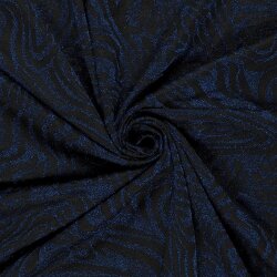 Jacquard Lurex Zebramuster - blau