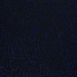 Jacquard Lurex Zebramuster - blau