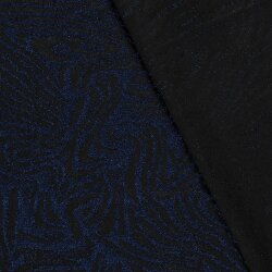 Jacquard Lurex Zebramuster - blau