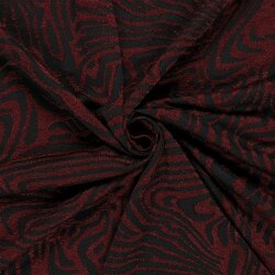 Jacquard Lurex Zebramuster - dunkelrot