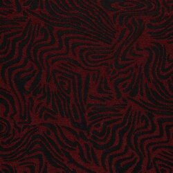 Jacquard Lurex Zebramuster - dunkelrot