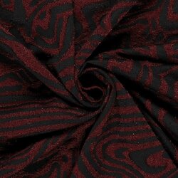 Jacquard Lurex Zebramuster - dunkelrot
