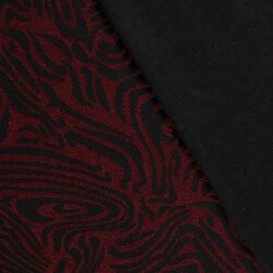Jacquard Lurex Zebramuster - dunkelrot