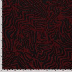 Jacquard Lurex Zebramuster - dunkelrot