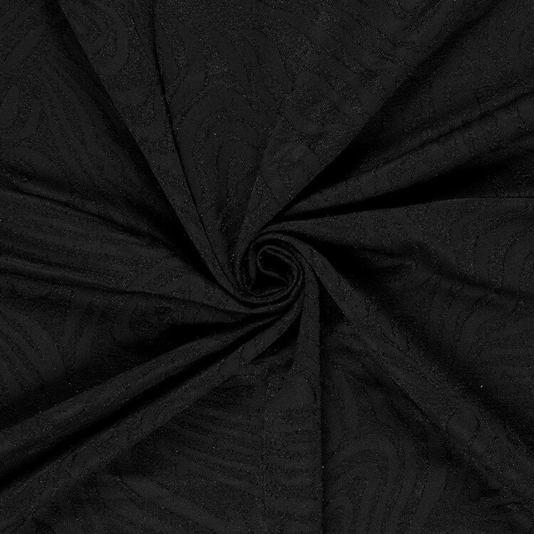 Jacquard Lurex Zebramuster - schwarz