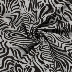Jacquard Lurex Zebramuster - silber