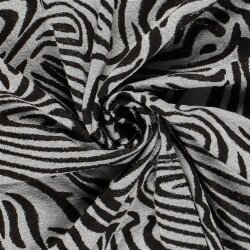 Jacquard Lurex Zebramuster - silber