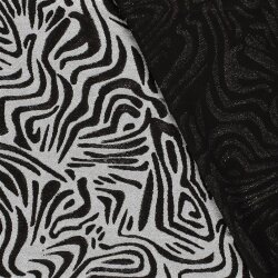 Jacquard Lurex Zebramuster - silber