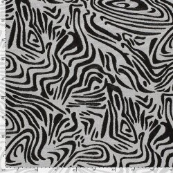 Jacquard Lurex Zebramuster - silber