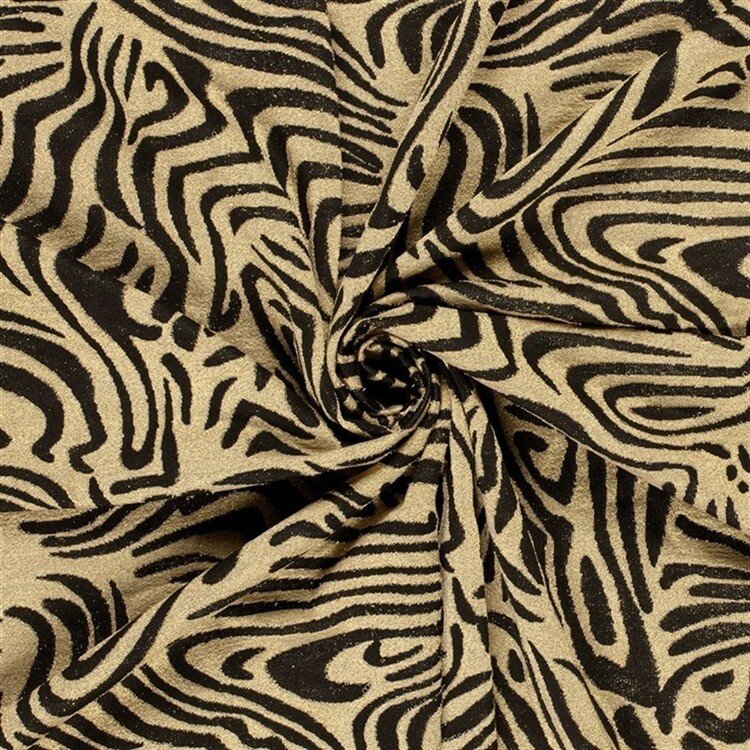 Jacquard Lurex Zebramuster - gold