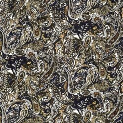 Romanit Jersey "Punta di Roma" Paisley - dunkelblau