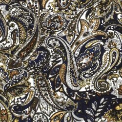 Romanit Jersey "Punta di Roma" Paisley - dunkelblau
