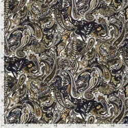 Romanit Jersey "Punta di Roma" Paisley - dunkelblau