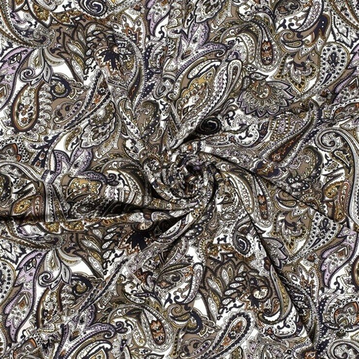 Romanit Jersey "Punta di Roma" Paisley - taupe