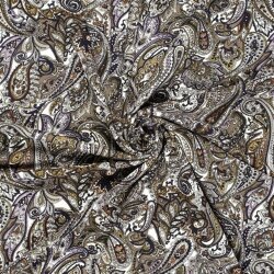 Romanit Jersey "Punta di Roma" Paisley - taupe