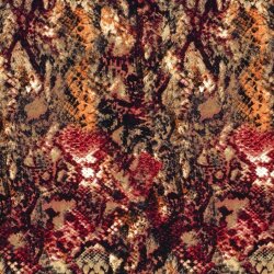 Romanit Jersey "Punta di Roma" Schlangenmuster - dunkelrot