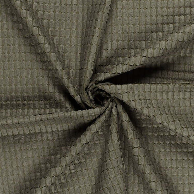 Polyesterstoff Jacquard Uni - oliv