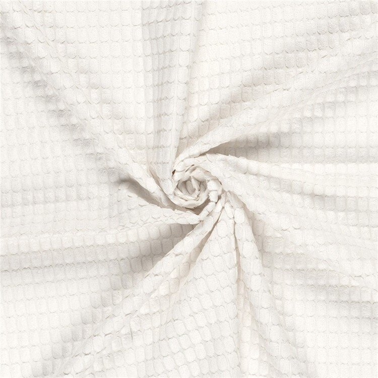Polyesterstoff Jacquard Uni - creme