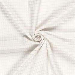 Polyesterstoff Jacquard Uni - creme