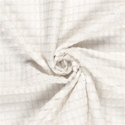 Polyesterstoff Jacquard Uni - creme