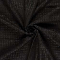 Polyesterstoff Jacquard Uni - schwarz