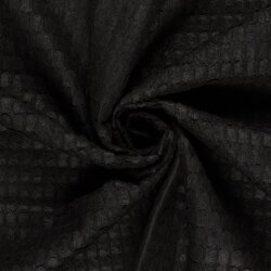 Polyesterstoff Jacquard Uni - schwarz