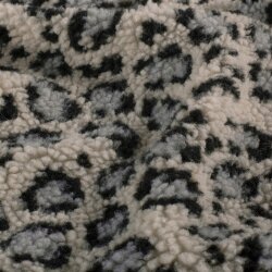 Teddystoff Panther - grau/kamel