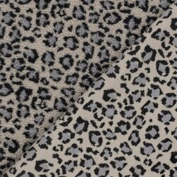 Teddystoff Panther - grau/kamel