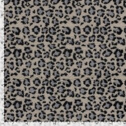 Teddystoff Panther - grau/kamel