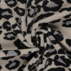 Teddystoff Panther XL - beige/grau