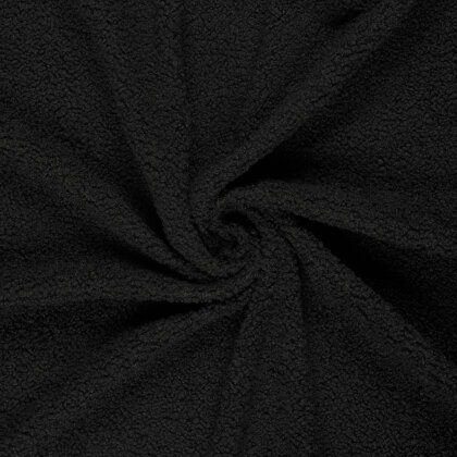 Bouclé Mantelstoff *Marie * Uni - schwarz