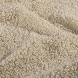 Bouclé Mantelstoff *Marie * Uni - hellbeige