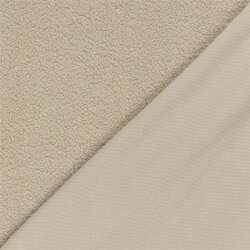 Bouclé Mantelstoff *Marie * Uni - hellbeige