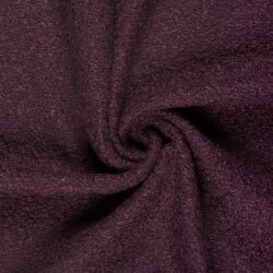 Bouclé Mantelstoff *Marie * Uni - aubergine