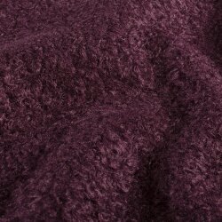 Bouclé Mantelstoff *Marie * Uni - aubergine