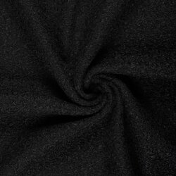 Bouclé Mantelstoff *Marie * Uni - schwarz