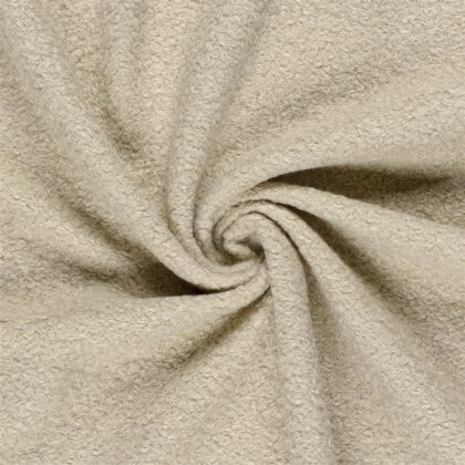 Bouclé Mantelstoff *Marie * Uni - hellbeige