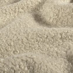 Bouclé Mantelstoff *Marie * Uni - hellbeige