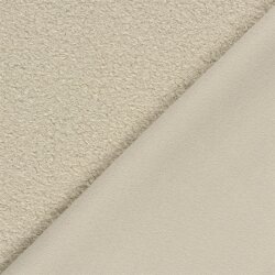 Bouclé Mantelstoff *Marie * Uni - hellbeige