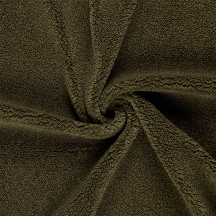 Bouclé Mantelstoff Kuschel *Marie * Uni - grünbraun