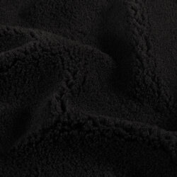 Bouclé Mantelstoff Kuschel *Marie * Uni - schwarz