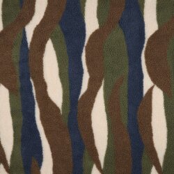 Teddystoff wilde Streifen - jeansblau
